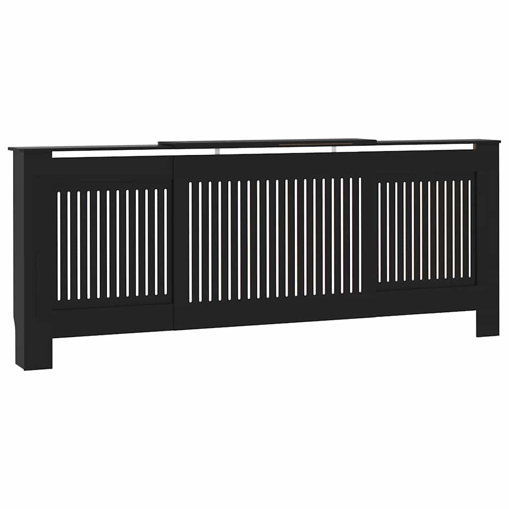 Radiatordeksel konstruert tre svart 205 cm