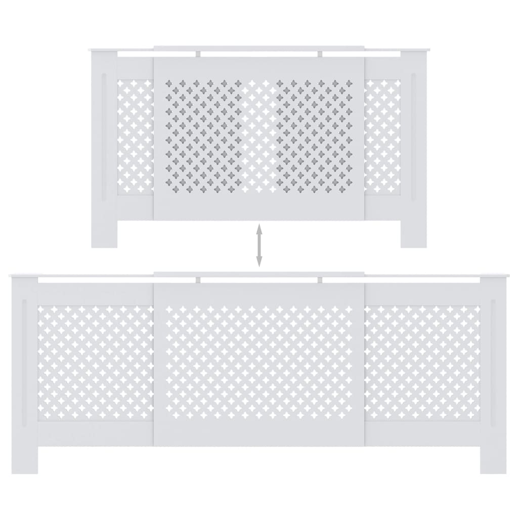 MDF Radiatordeksel 205 cm hvit