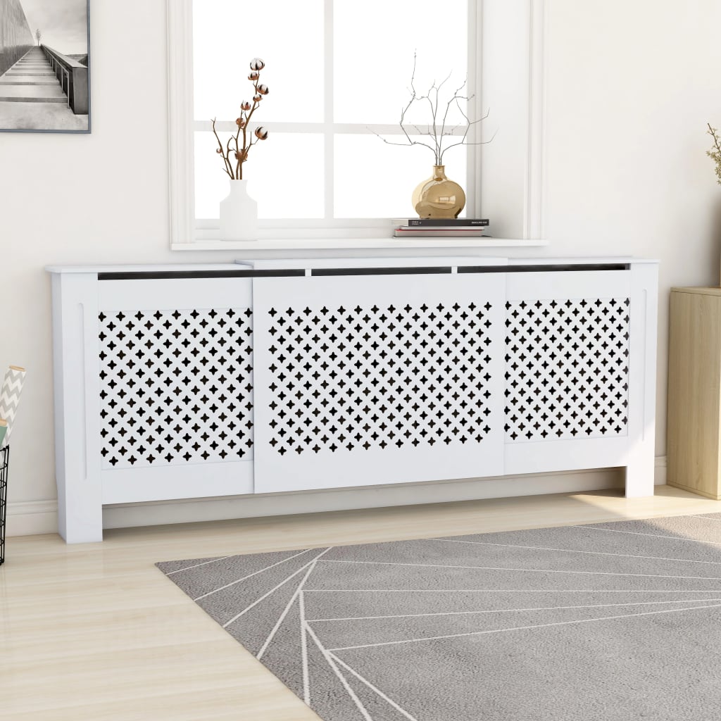 MDF Radiatordeksel 205 cm hvit