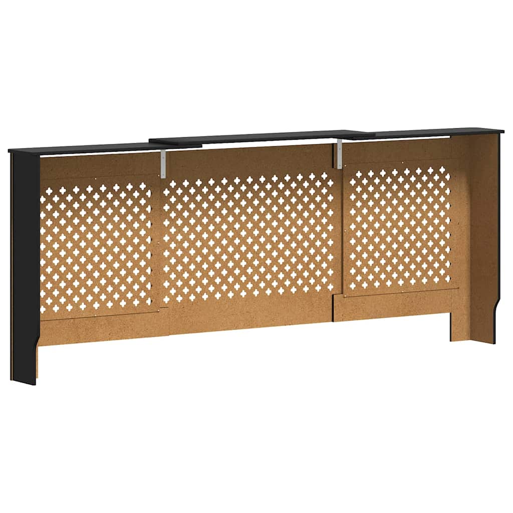 Radiatordeksel MDF svart 205 cm