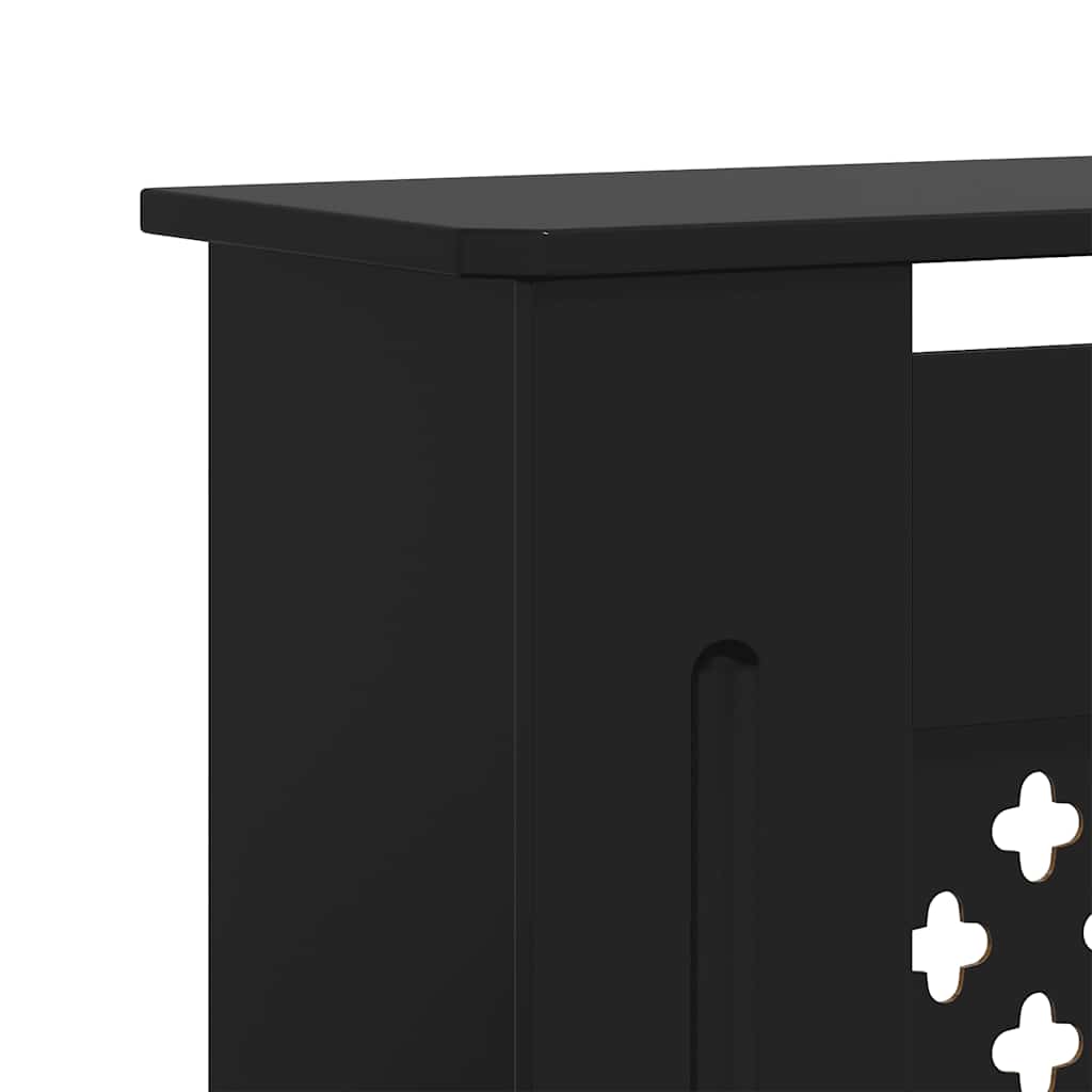Radiatordeksel MDF svart 205 cm