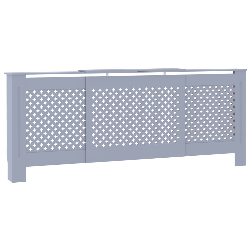 Radiatordeksel MDF grå 205 cm