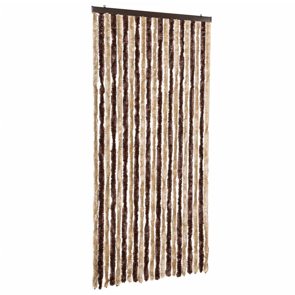 Insektgardin beige og lysebrun 90x200 cm chenille