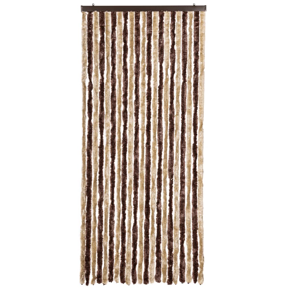 Insektgardin beige og lysebrun 90x200 cm chenille