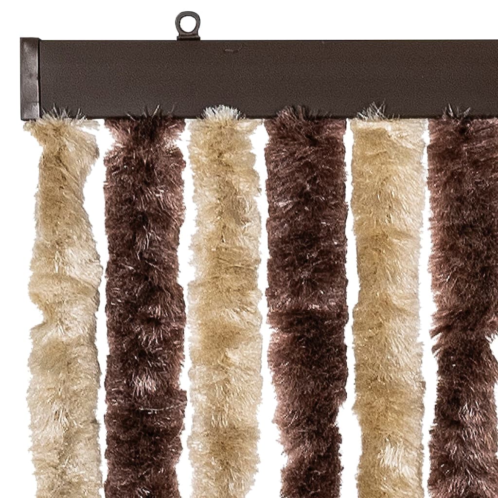 Insektgardin beige og lysebrun 90x200 cm chenille