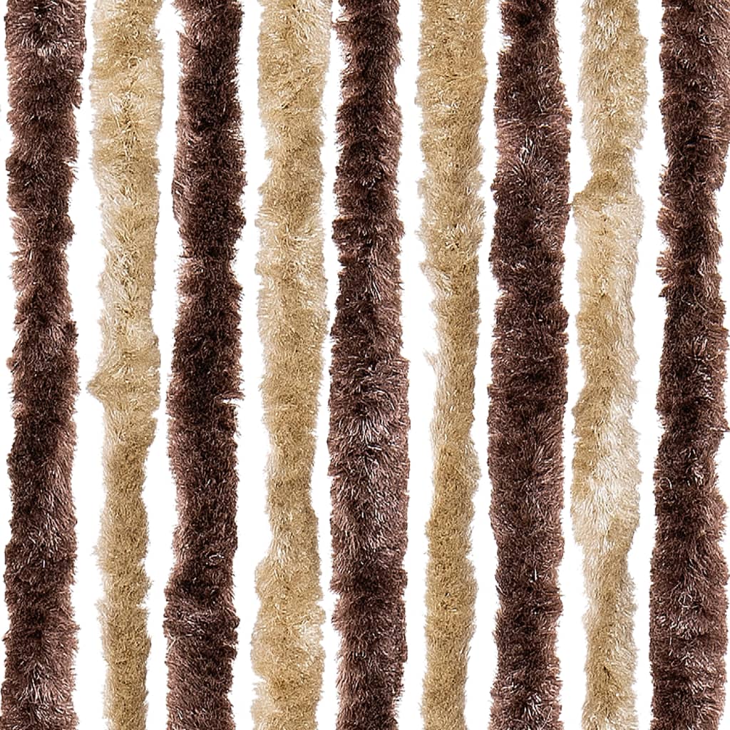 Insektgardin beige og lysebrun 90x200 cm chenille