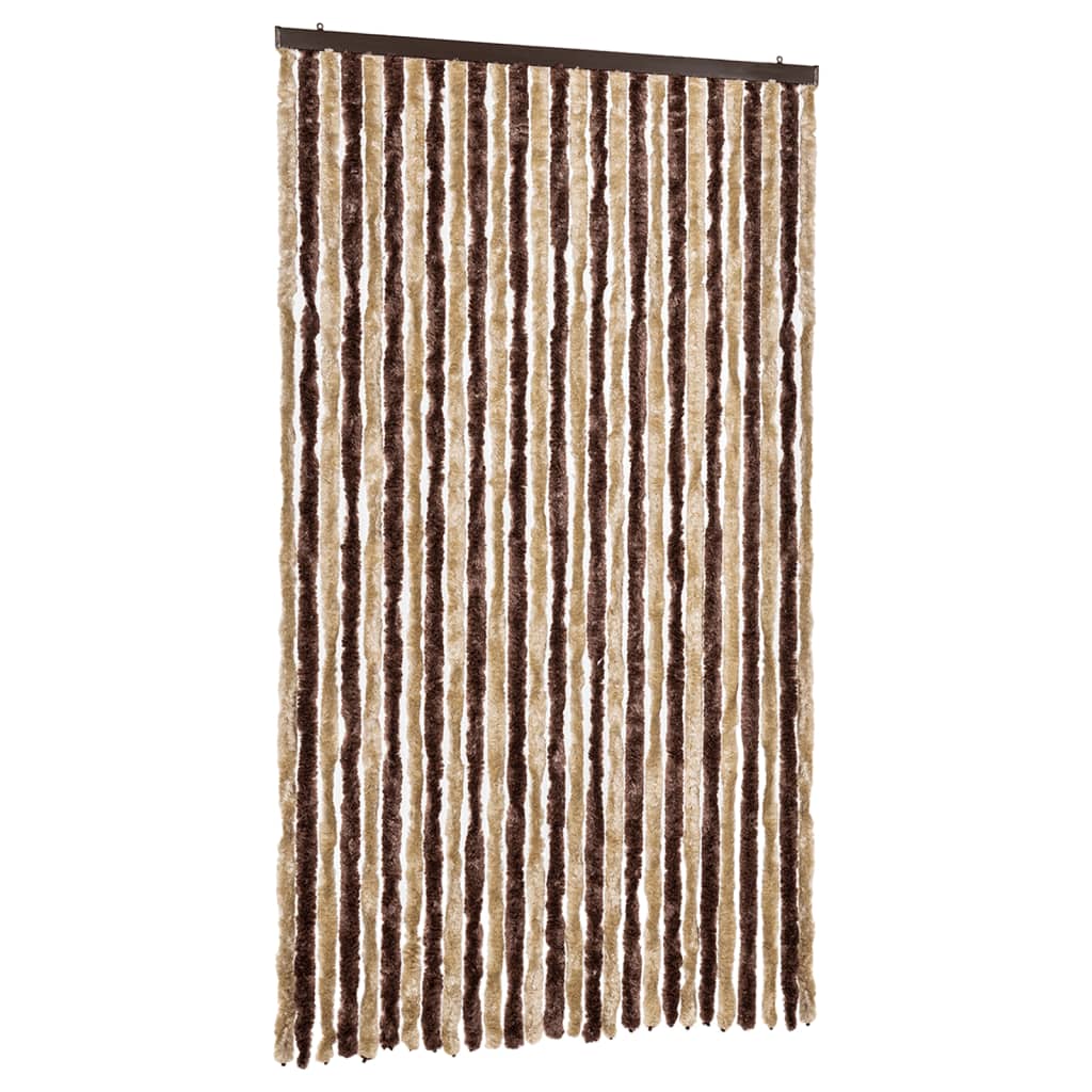 Insektgardin beige og lysebrun 118x220 cm chenille