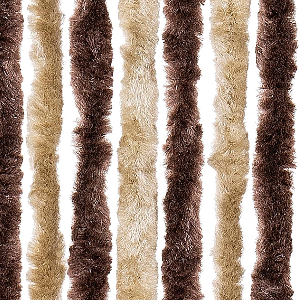Insektgardin beige og lysebrun 118x220 cm chenille