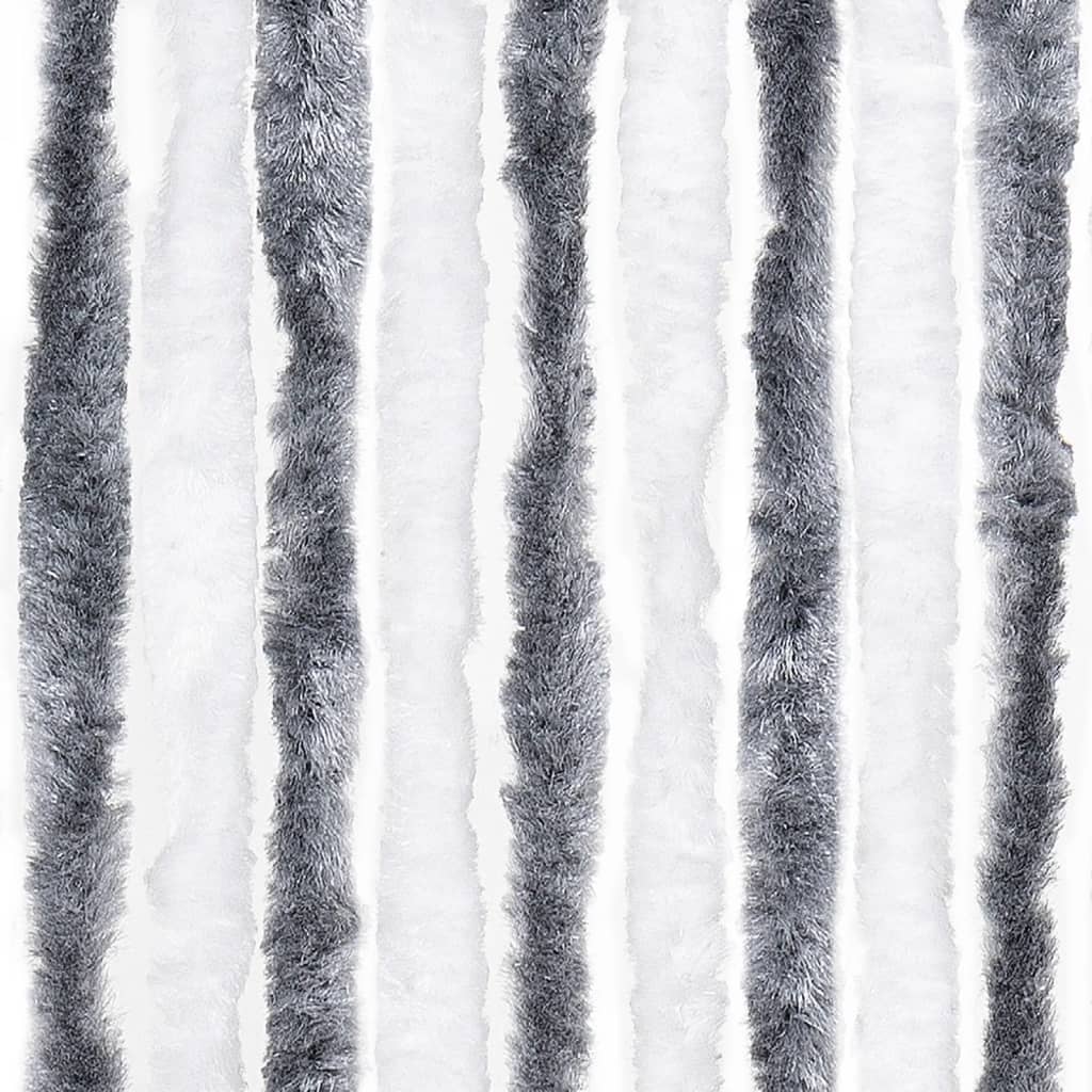Insektgardin grå og hvit 90x200 cm chenille