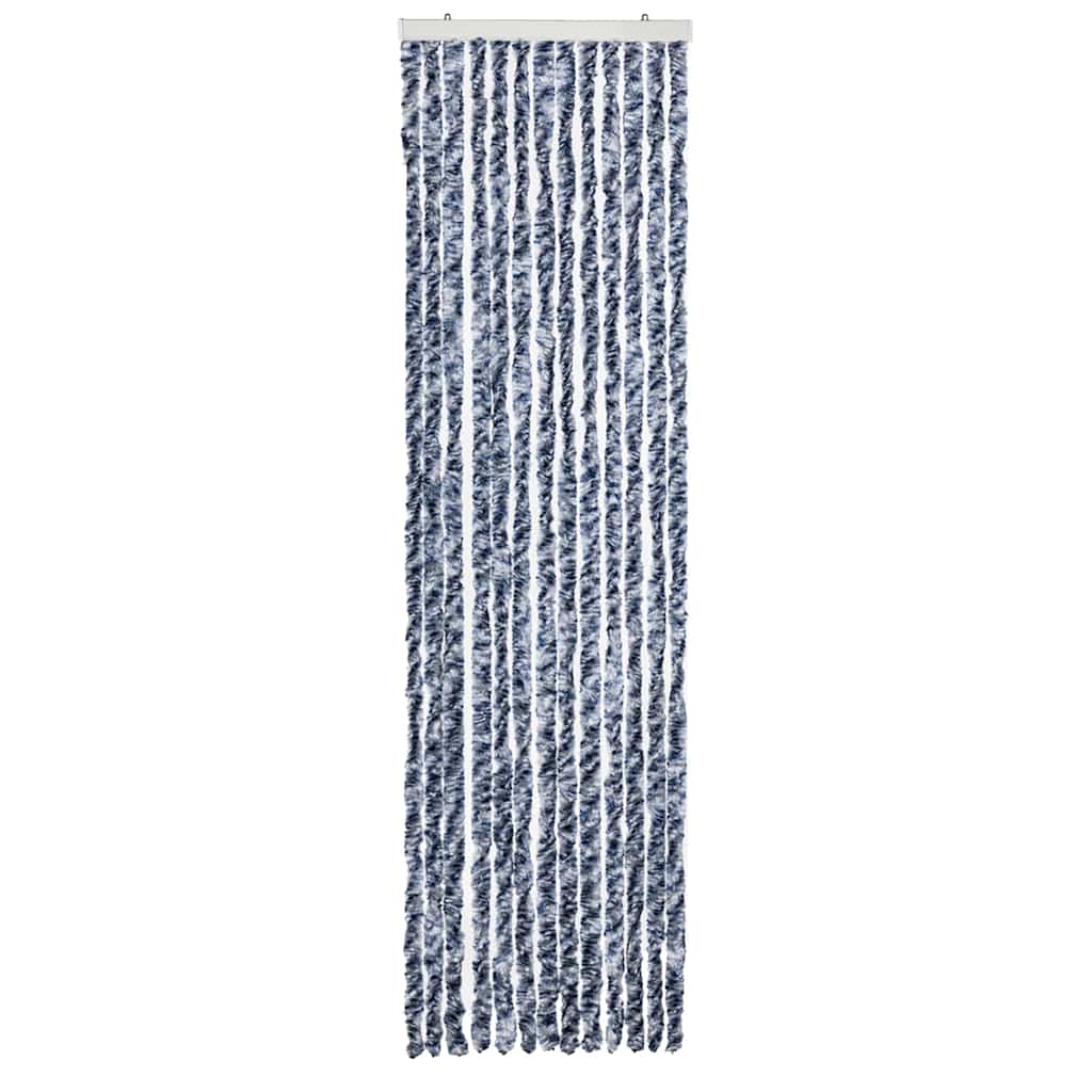 Insektgardin blå og hvit 56x200 cm chenille