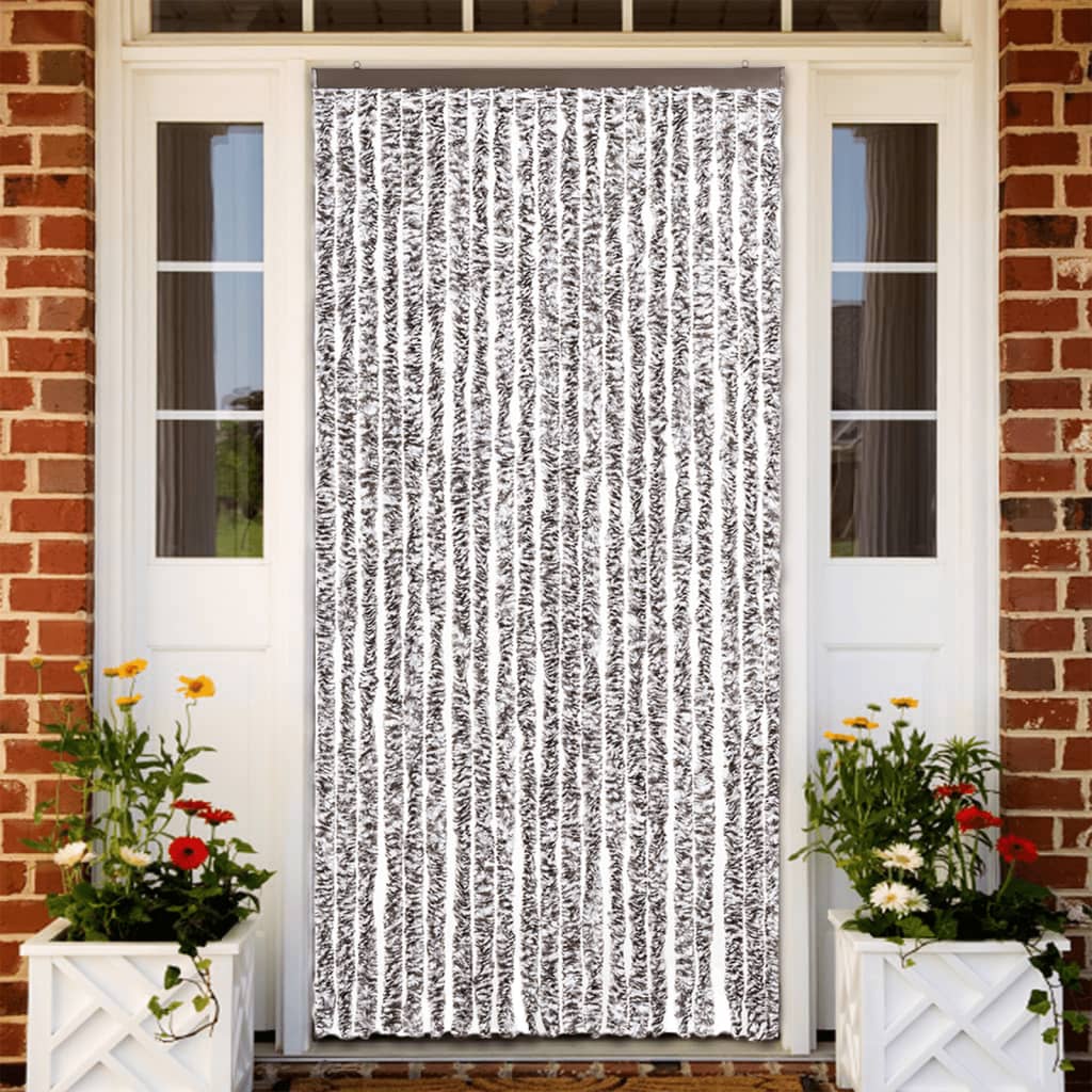 Insektgardin brun og beige 90x200 cm chenille