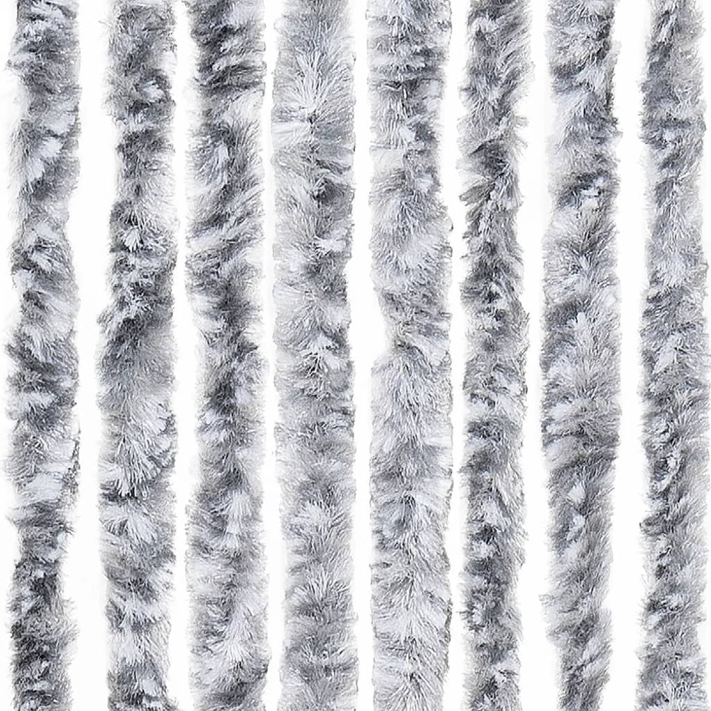 Insektgardin hvit og grå 118x220 cm chenille