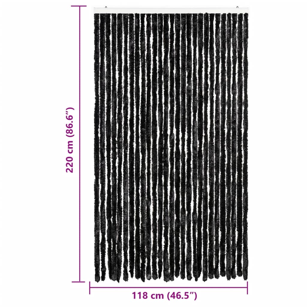 Insektgardin antrasitt 118x220 cm chenille