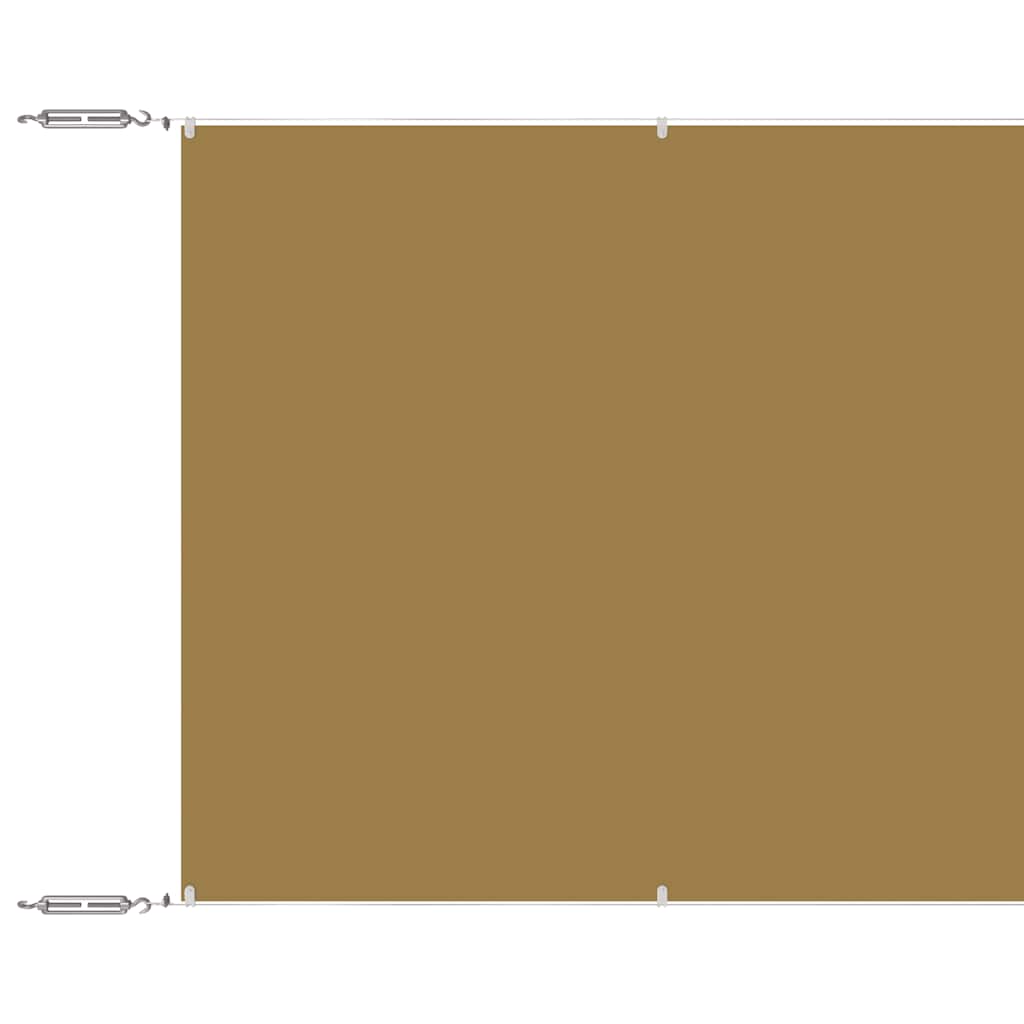Vertikal markise beige 60x600 cm oxfordstoff