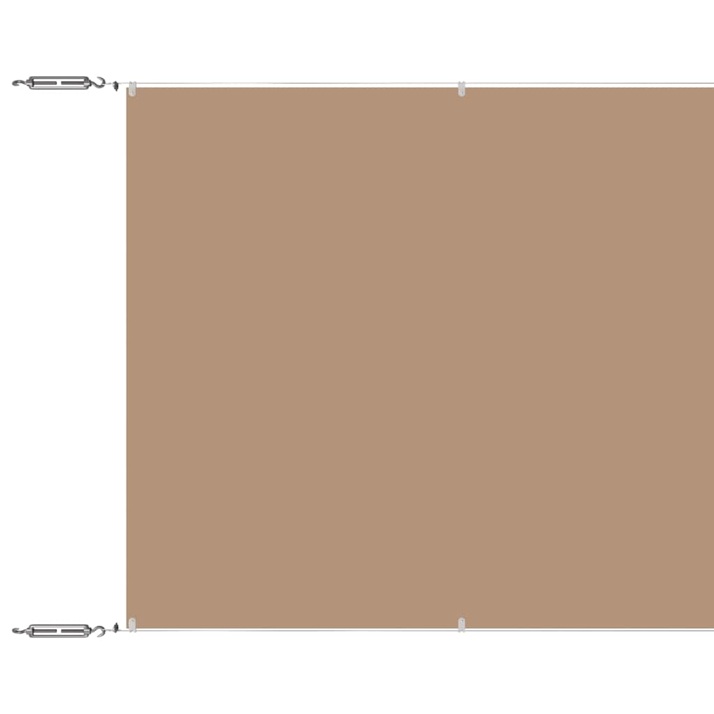Vertikal markise gråbrun 140x800 cm oxfordstoff