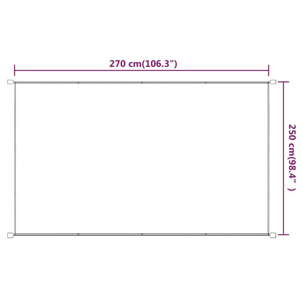 Vertikal markise blå 250x270 cm oxfordstoff