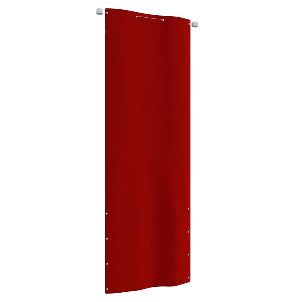Balkongskjerm rød 80x240 cm oxfordstoff