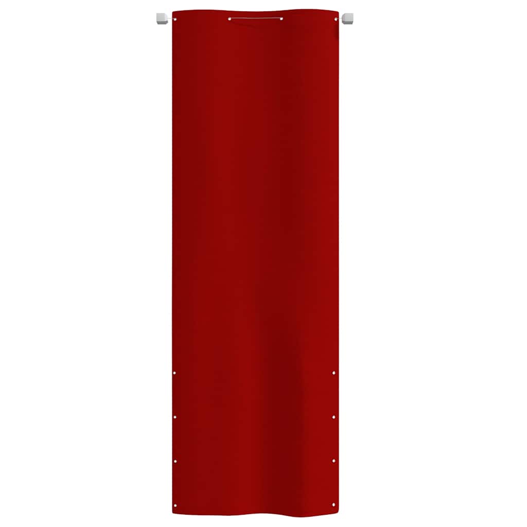 Balkongskjerm rød 80x240 cm oxfordstoff