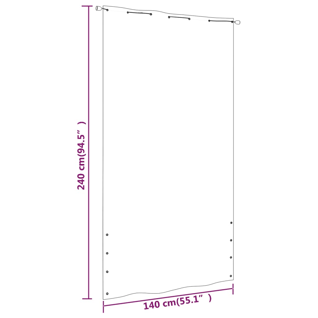 Balkongskjerm brun 140x240 cm oxfordstoff vidaXL