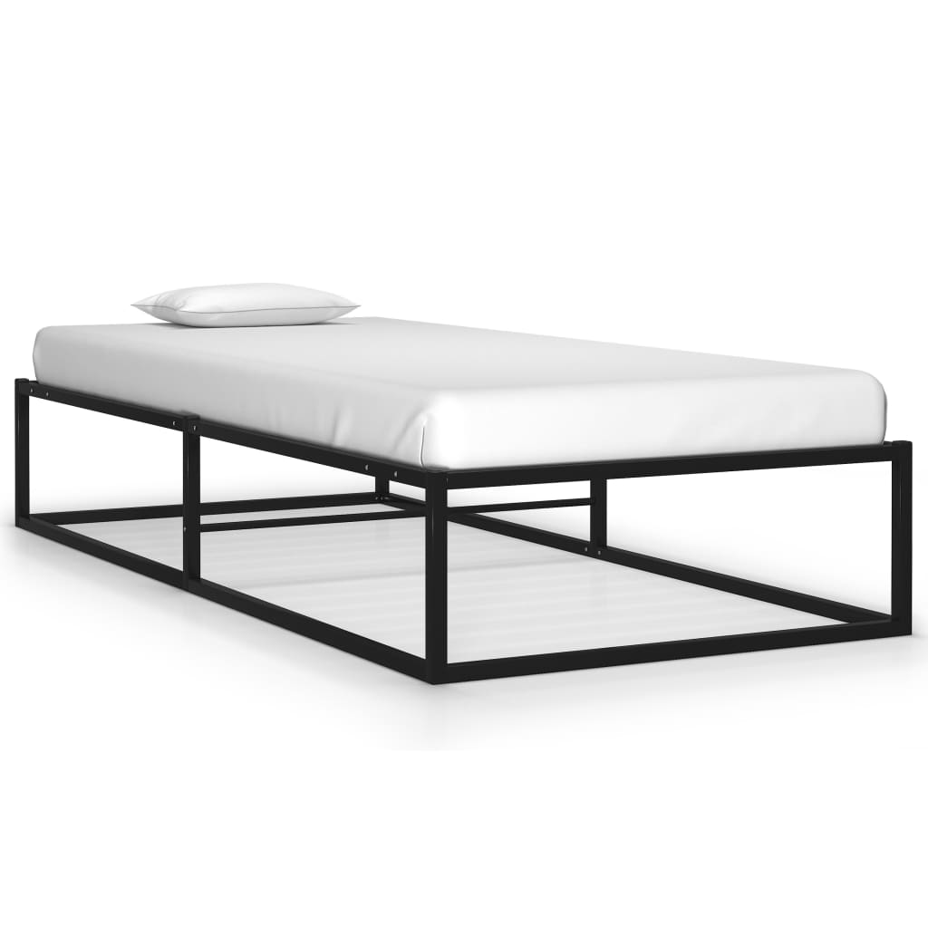 Sengeramme svart metall 100x200 cm