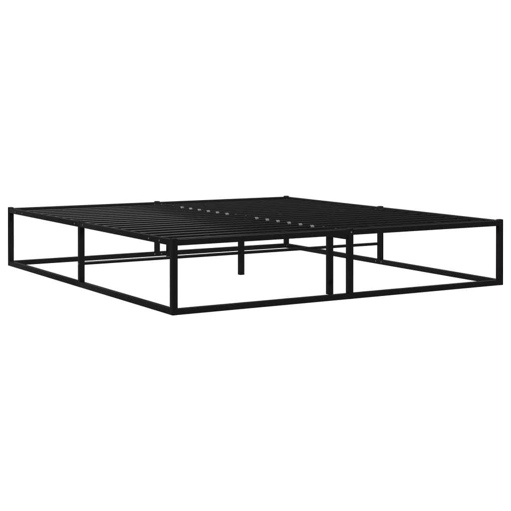 Sengeramme svart metall 200x200 cm