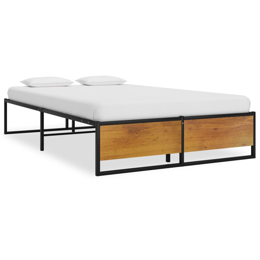 Sengeramme svart metall 120x200 cm