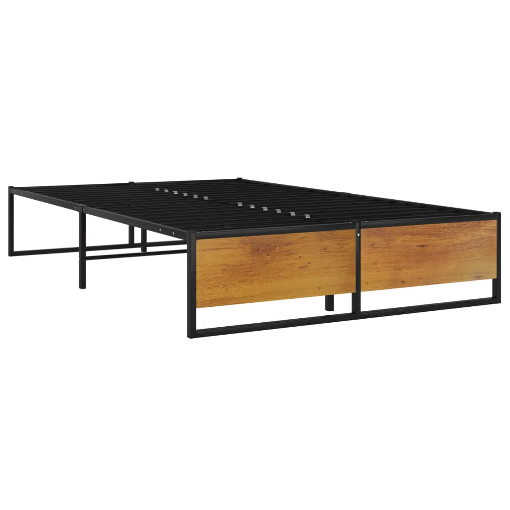 Sengeramme svart metall 120x200 cm