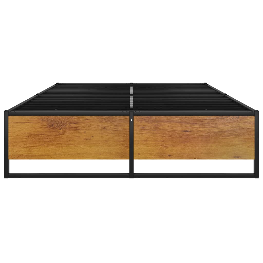 Sengeramme svart metall 120x200 cm