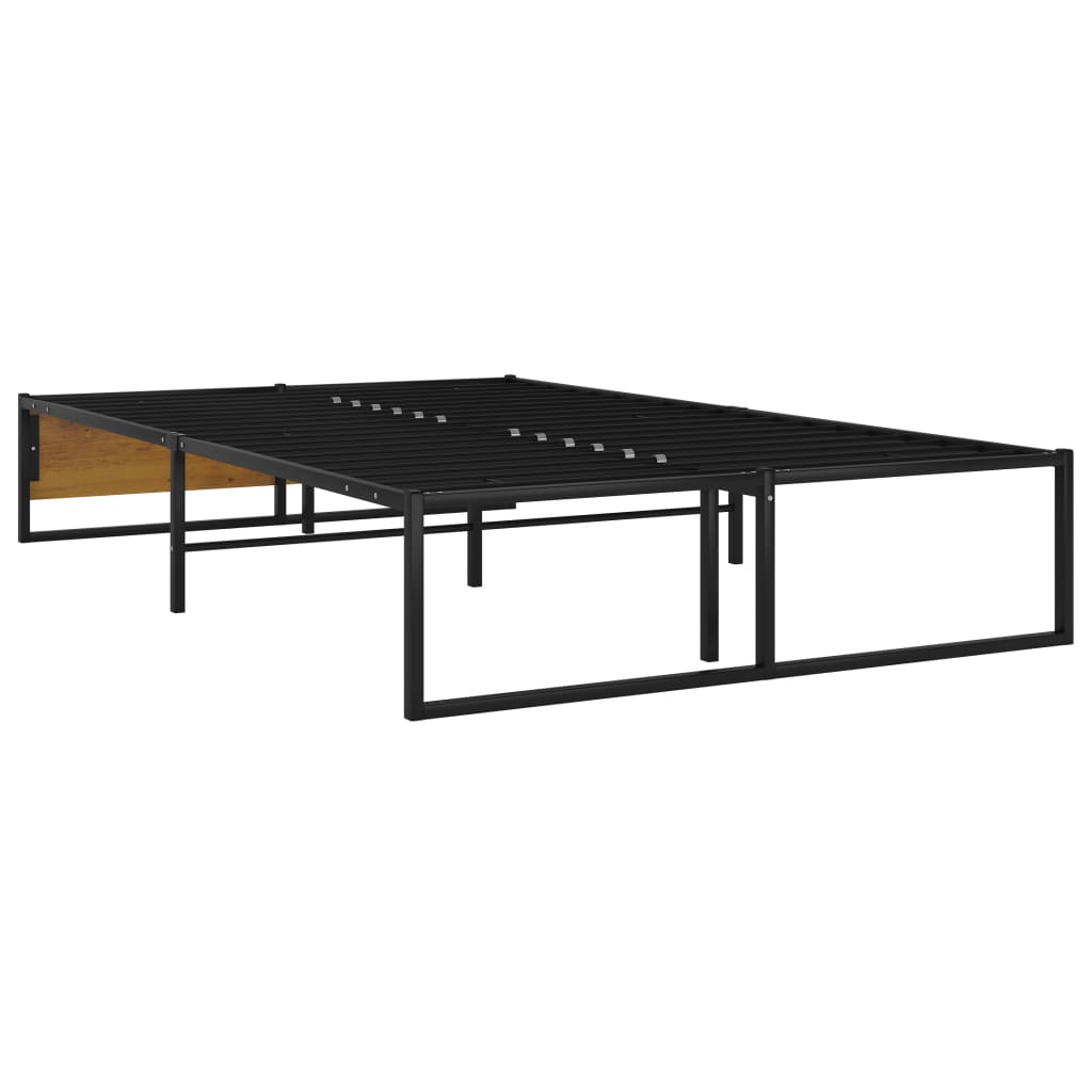 Sengeramme svart metall 120x200 cm
