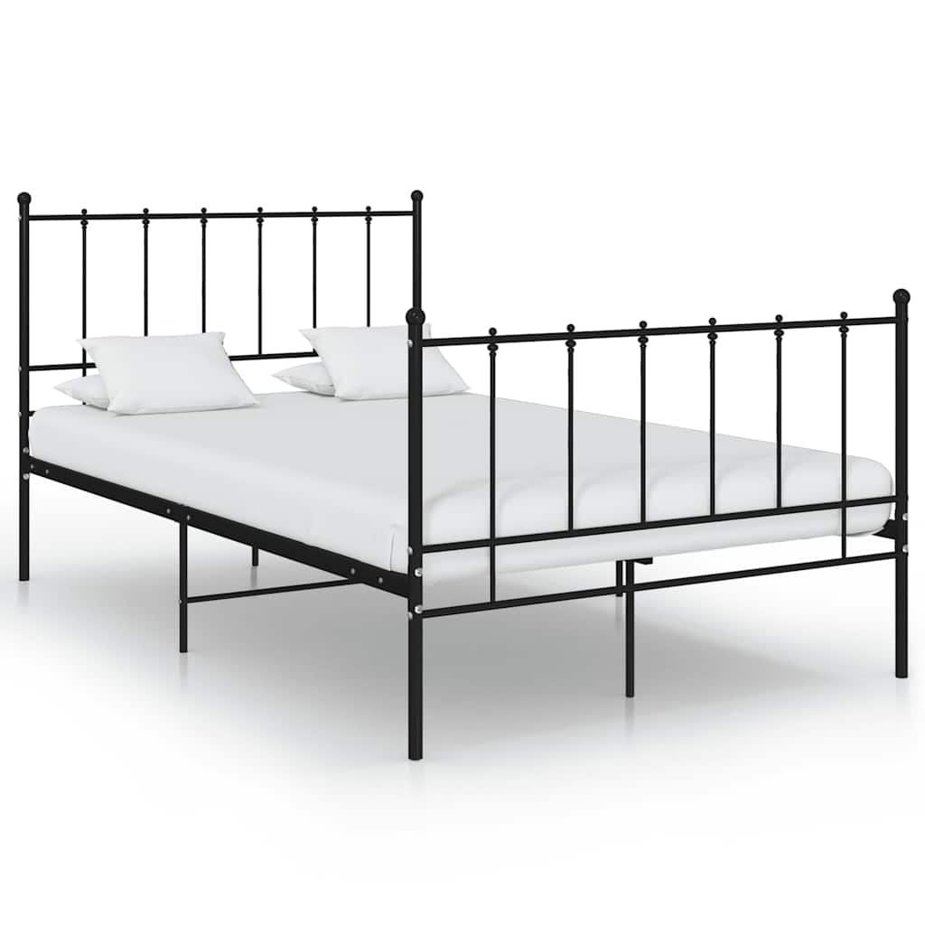 Sengeramme svart metall 120x200 cm