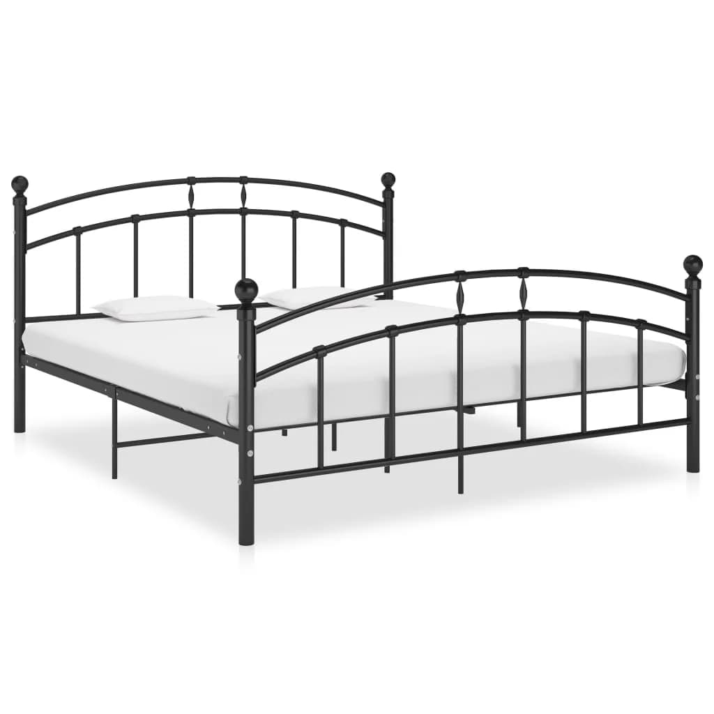 Sengeramme svart metall 160x200 cm
