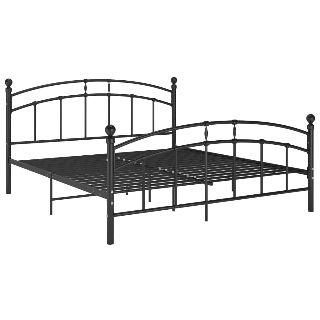 Sengeramme svart metall 160x200 cm