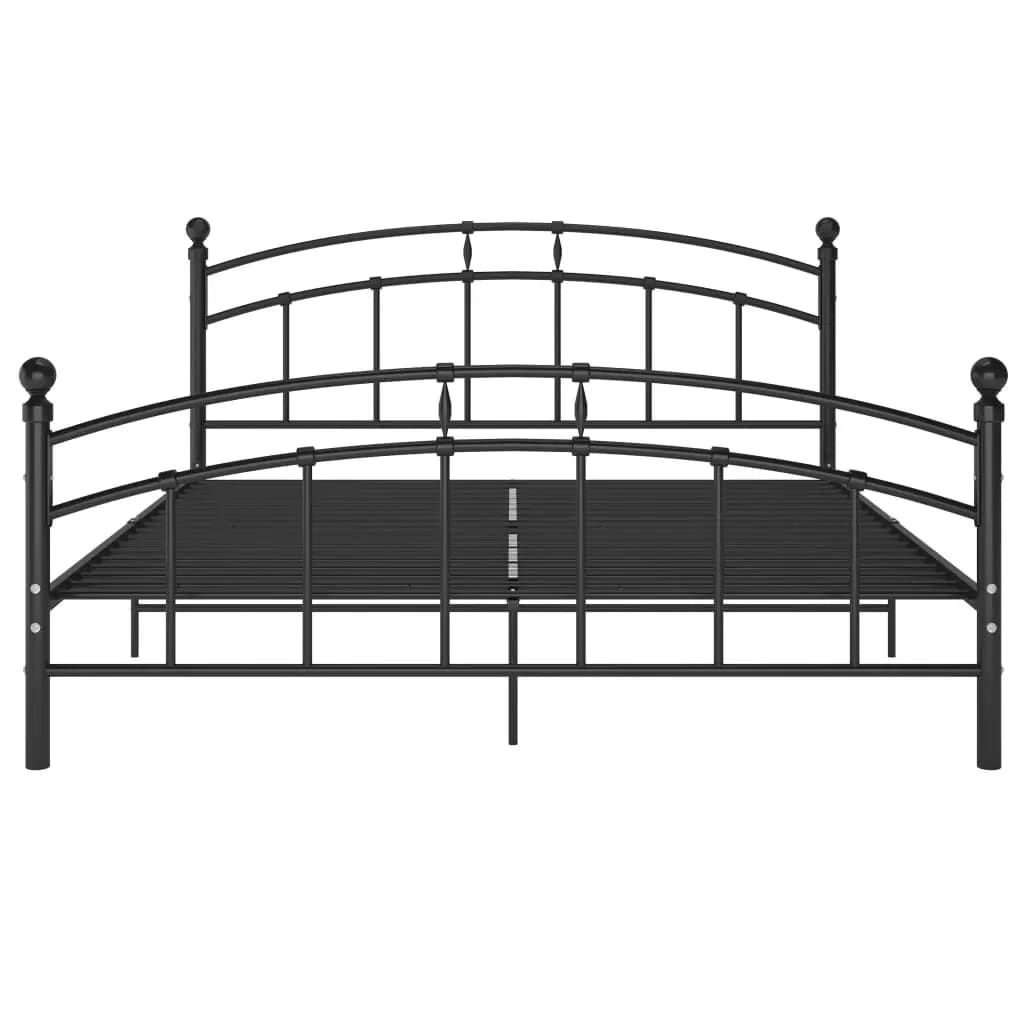 Sengeramme svart metall 160x200 cm