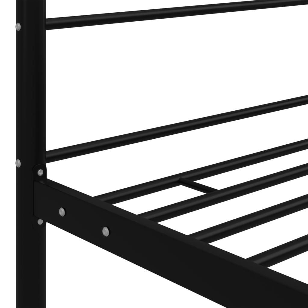 Himmelsengeramme svart metall 200x200 cm