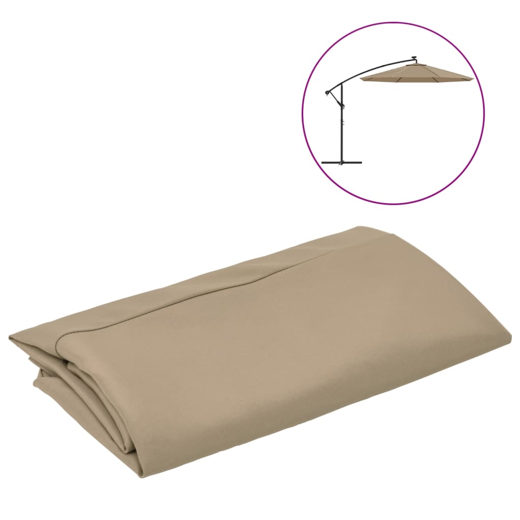 Erstatningsstoff for utkragende paraply taupe 350 cm