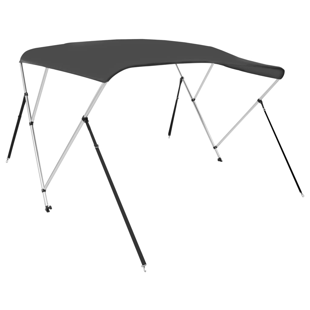 Biminitopp 3-buet antrasitt 183x160x137 cm vidaXL