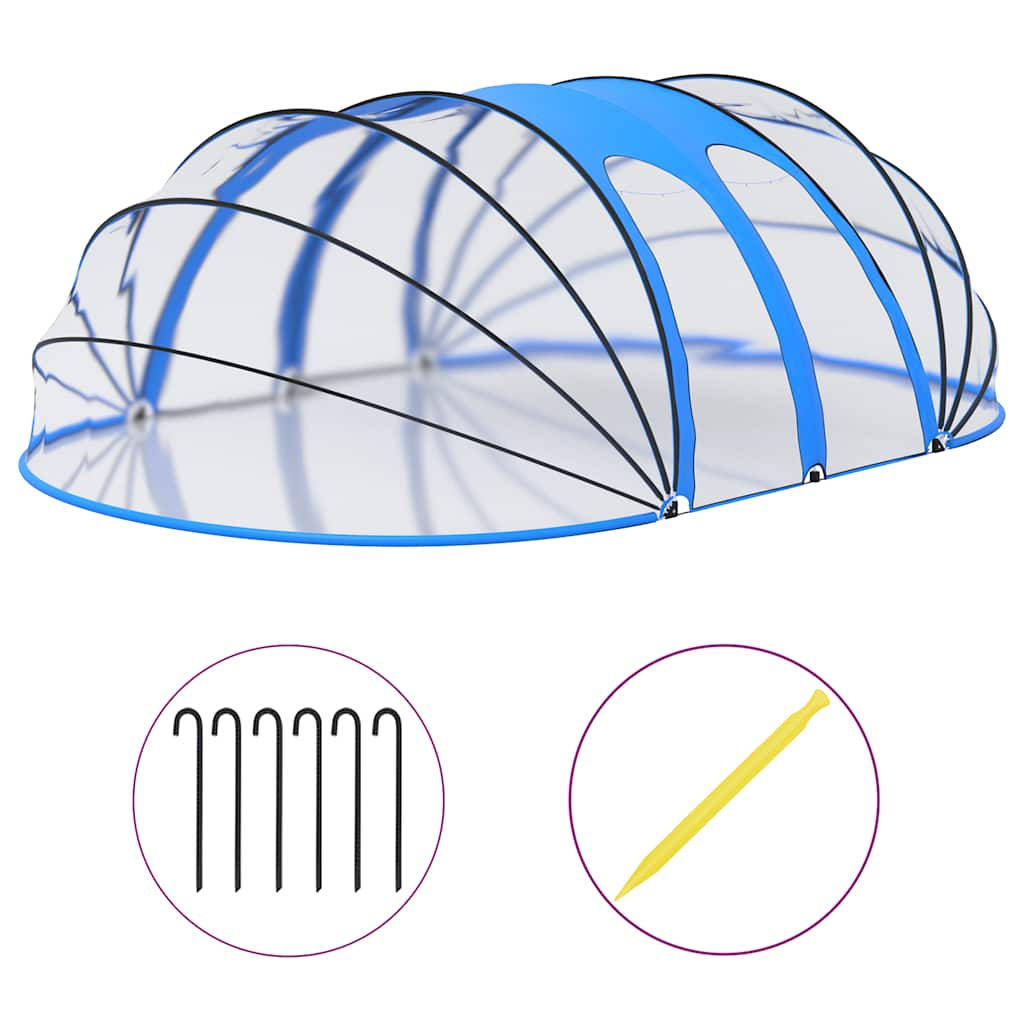 Bassengkuppel oval 620x410x210 cm