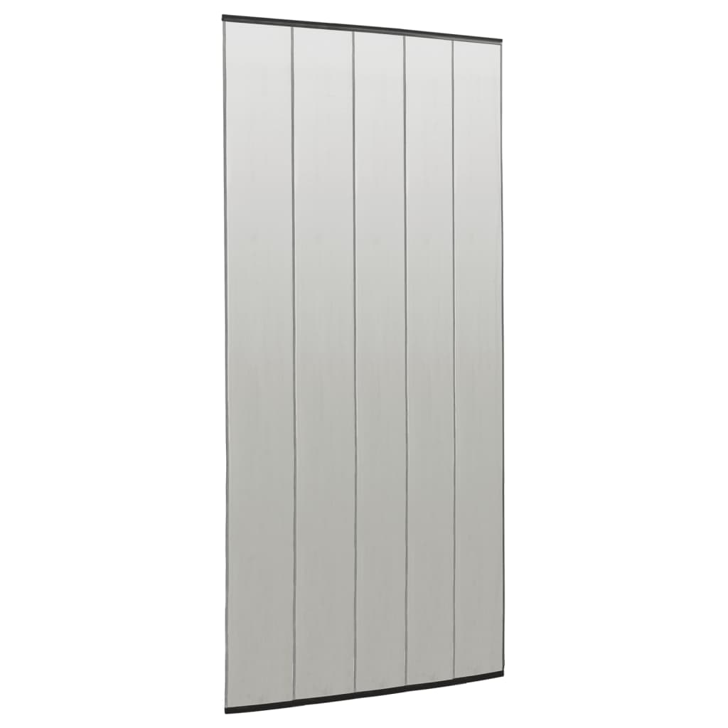 Insektskjerm for dør med 5-delers nettgardin svart 120x240 cm