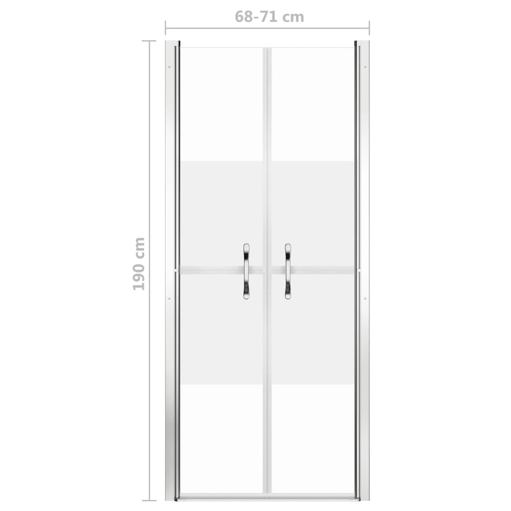 Dusjdør halvfrostet ESG 71x190 cm