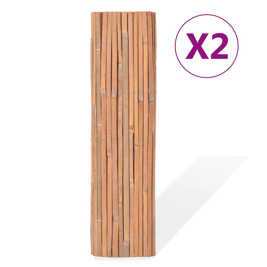 Bambusgjerder 2 stk 100x400 cm vidaXL