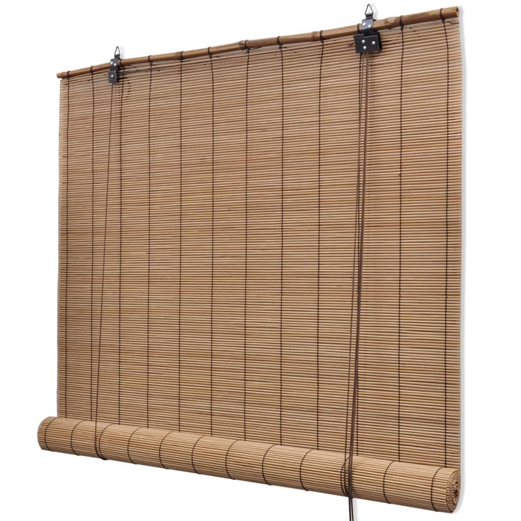 Rullegardiner 2 stk bambus 120x220 cm brun vidaXL