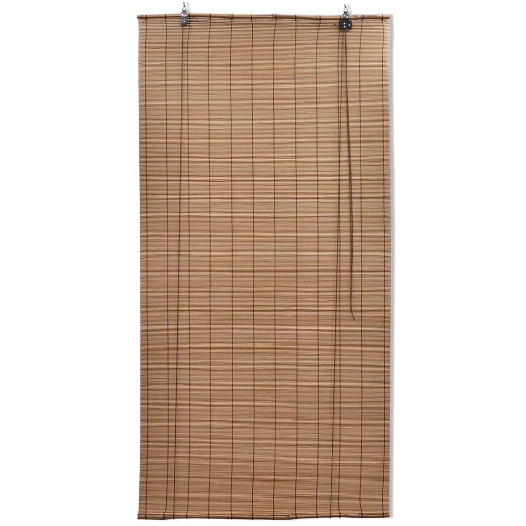 Rullegardiner 2 stk bambus 150x220 cm brun