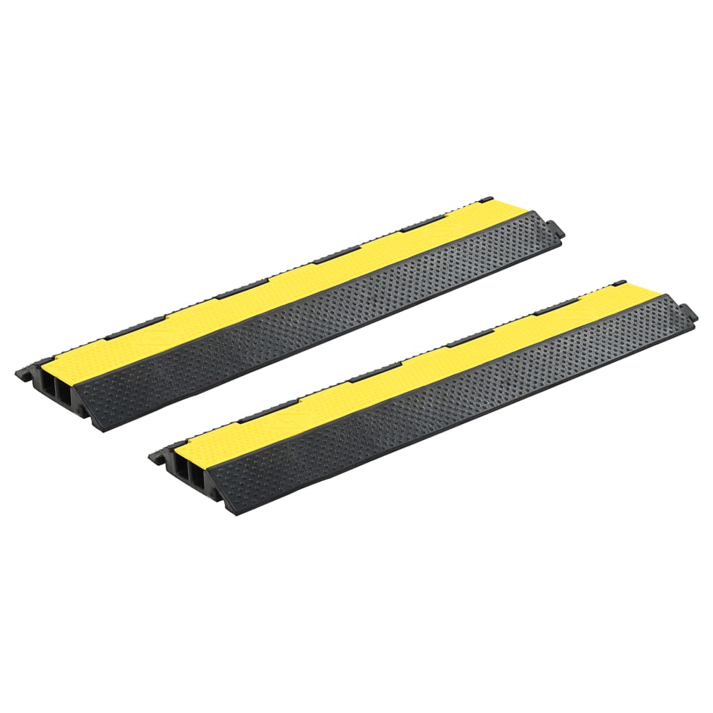Kabelbeskytter 2 stk 2 kanaler gummi 101,5 cm