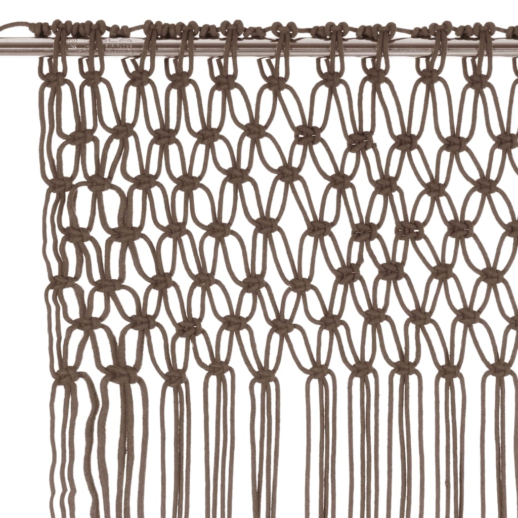 Makramé gardin taupe 140x240 cm bomull