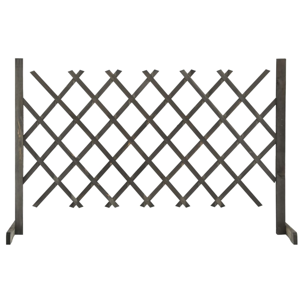 Espaliergjerde grå 120x90 cm heltre gran