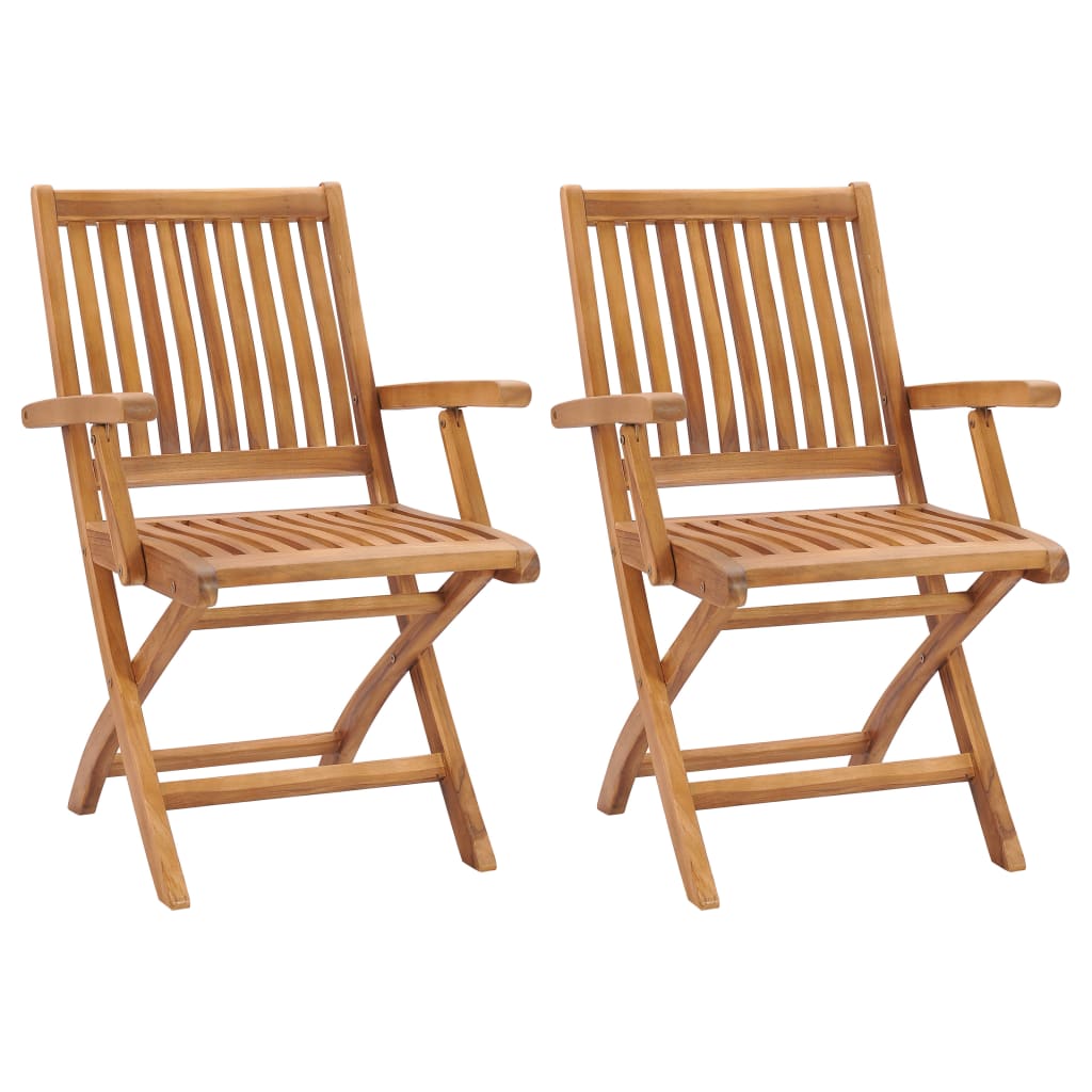 Klappstoler 2 stk heltre teak