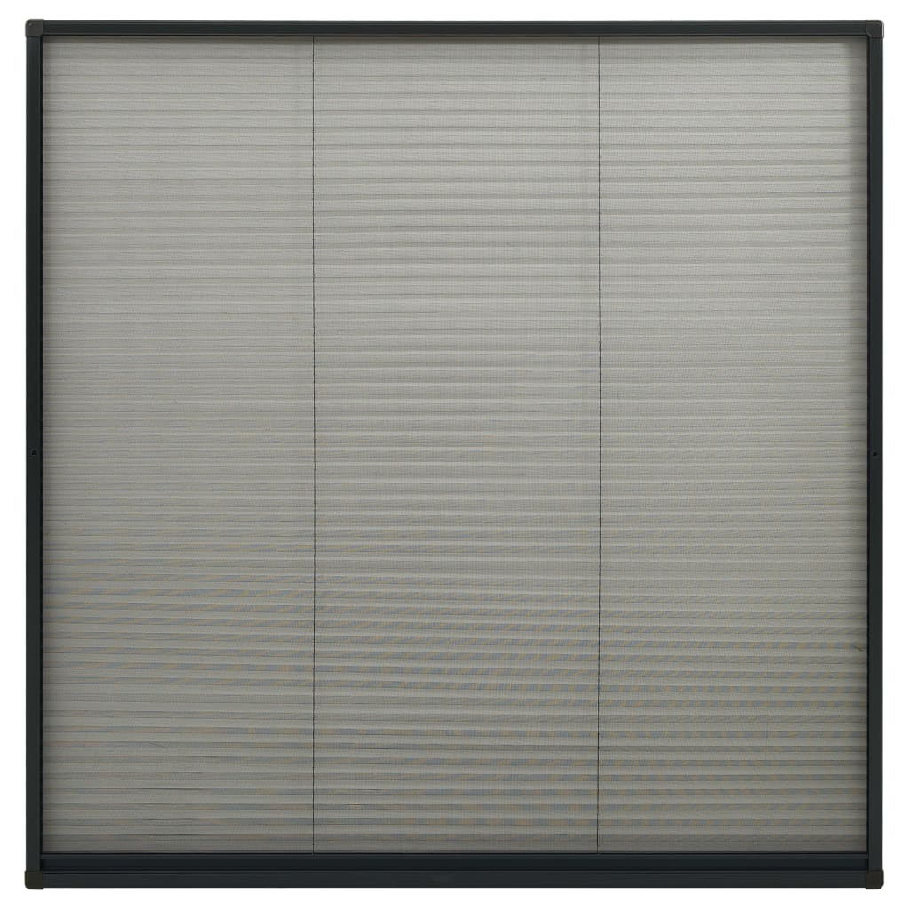 Plissert insektskjerm for vindu aluminium antrasitt 120x120 cm vidaXL