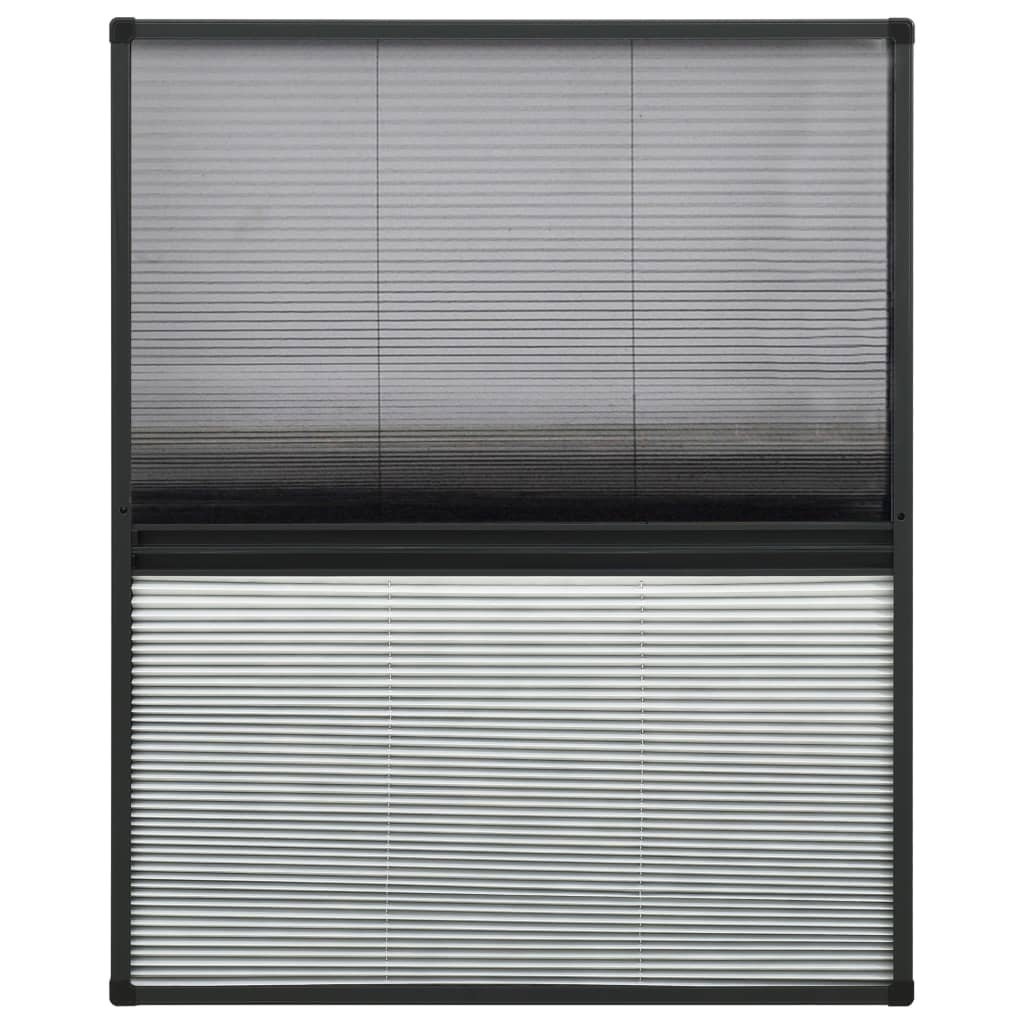 Plissert insektskjerm for vindu aluminium 80x100 cm solskjerm vidaXL