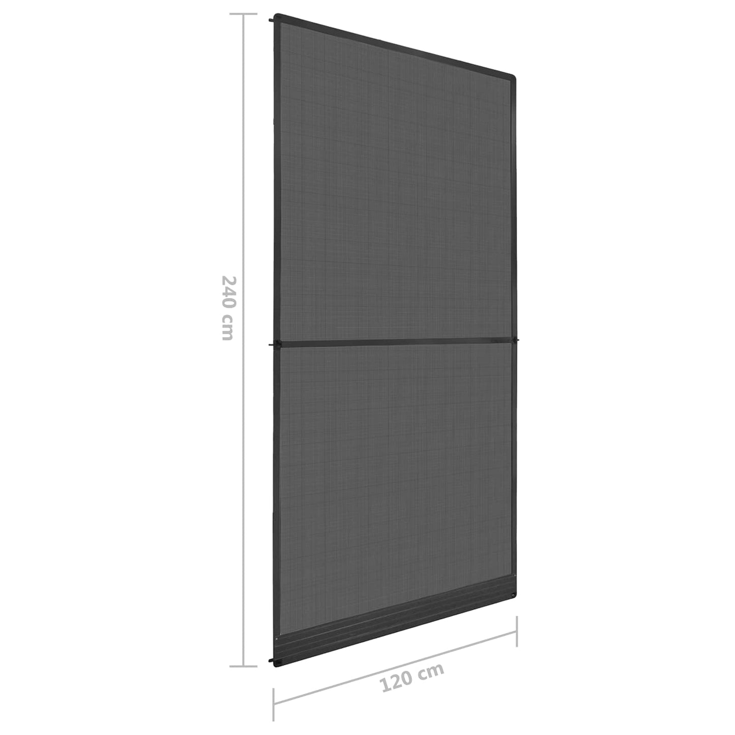 Svingbar Insekt Skjerm Anthracite og svart 120 x 240 cm