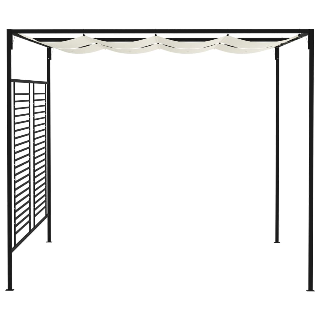 Paviljong med uttrekkbart tak 3x4x2,3 m kremhvit 180 g/m²